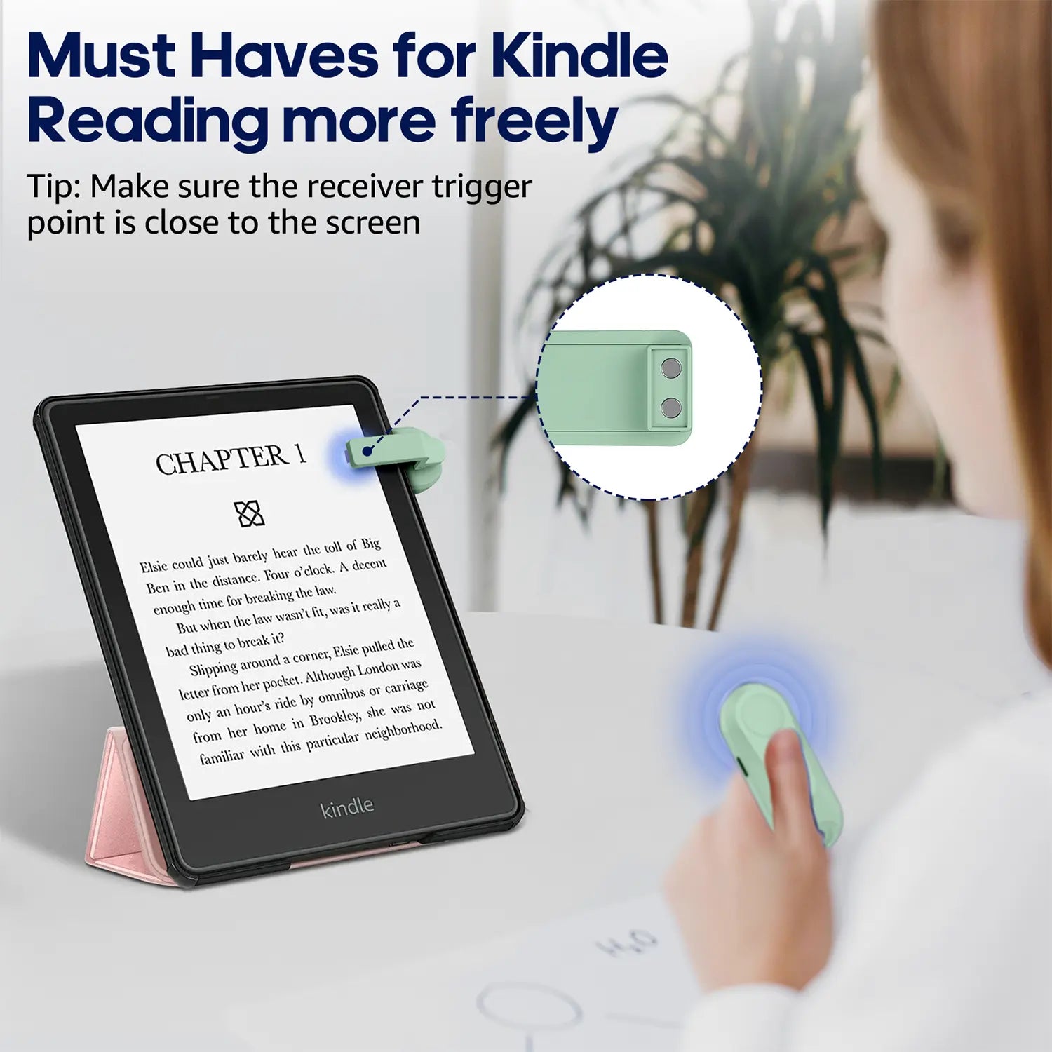 [Dealsforyoudays] DATAFY Floor Stand Kindle Holder with Remote Page Turner Set, Hands-Free Reading Accessories for Kindle Paperwhite Oasis Scribe Kobo, Adjustable Tablet Holder with Wireless Page Turner Clicker for Bed Reading