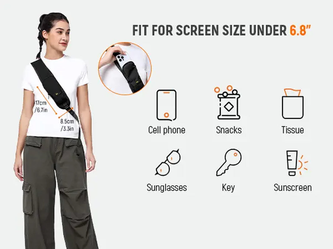 SKYSPER Sling Bag RFID Cross Body Bag Recycled Crossbody Backpack Travel Daypack