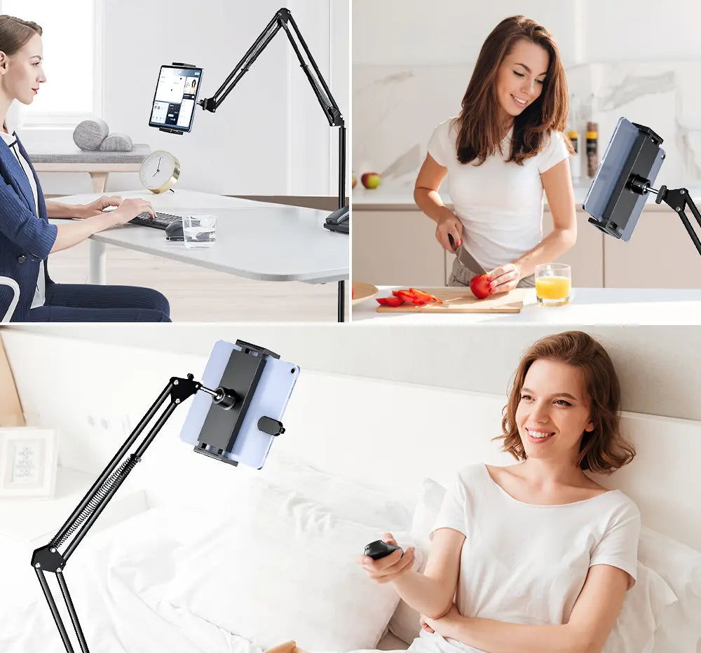 [Dealsforyoudays] DATAFY Floor Stand Kindle Holder with Remote Page Turner Set, Hands-Free Reading Accessories for Kindle Paperwhite Oasis Scribe Kobo, Adjustable Tablet Holder with Wireless Page Turner Clicker for Bed Reading