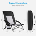 【Deals for You】Dumos Portable Folding Camping Chair, 250 LBS Weight Capacity, Mesh Breathable Back, Storage Pocket, Included Carrying Bag, for Hiking, Picnics, Camping Chairs,Summerwins