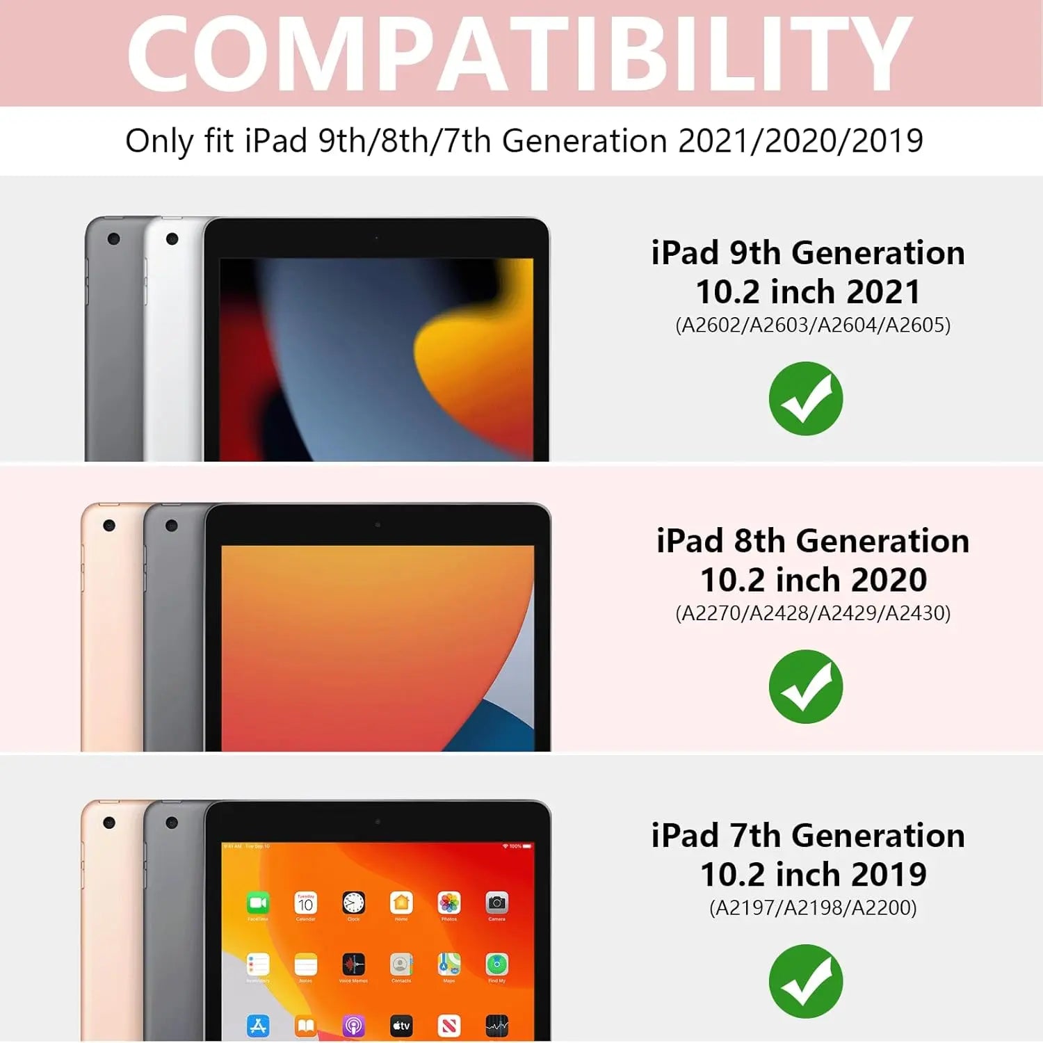 Touchpad Keyboard Case for Ipad 9Th/8Th/7Th 10.2 Inch, Backlit Trackpad Keyboard, 360?Rotatable Case with Keyboard for Ipad 9Th/8Th/7Th Gen, with Pencil Holder (Rose )