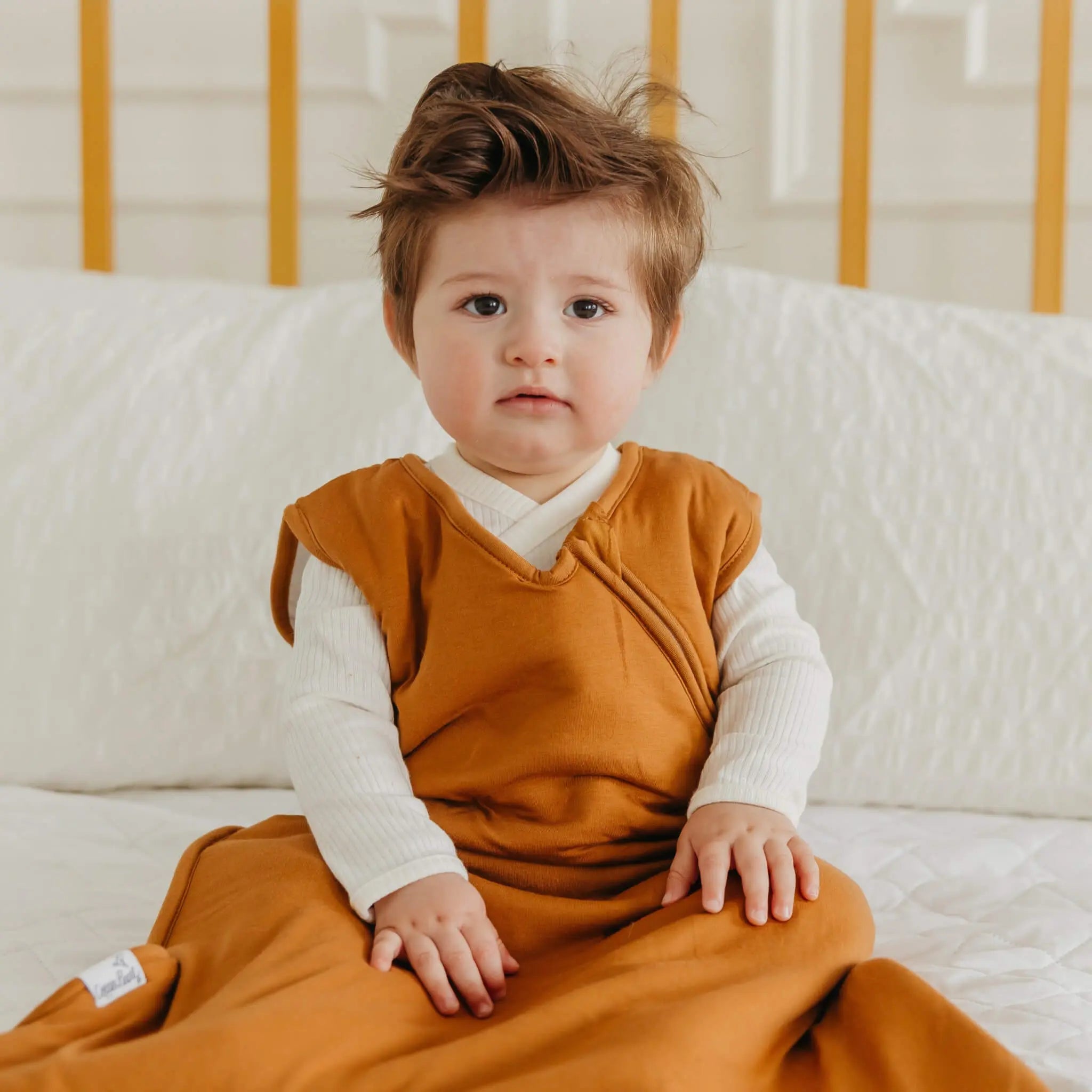 Copper Pearl Sleep Bag- Camel | Lightweight & Breathable Wearable Blanket for Babies & Toddlers | Signature Buttery-Soft