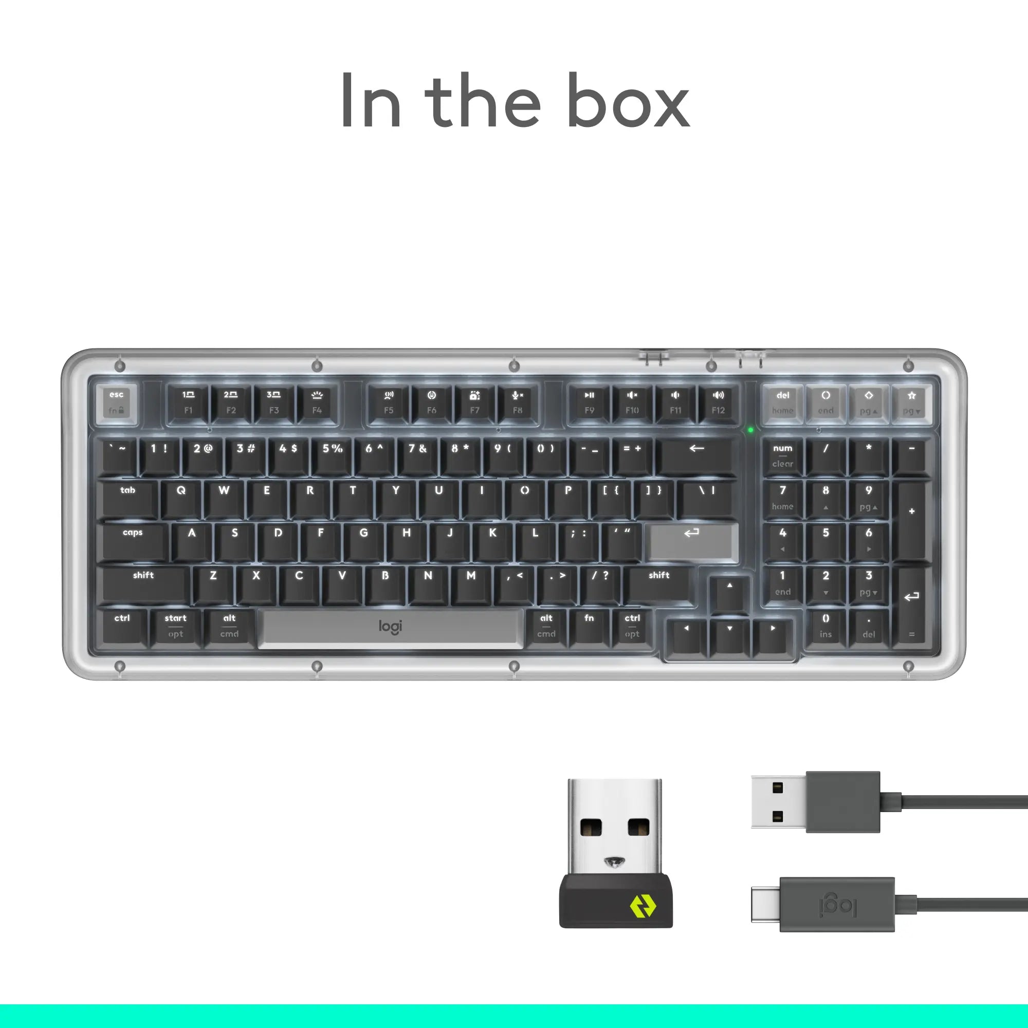 Logitech Alto Keys K98M Full-Sized Durable Multi-Device Bluetooth Mechanical Keyboard, Customizable Switches, Vibration-Absorbing Gasket, Illuminated Backlit Keys, USB-C Charging, for PC, Mac Laptops, Bluetooth Keyboards, Full-Sized Mechanical Keyboards