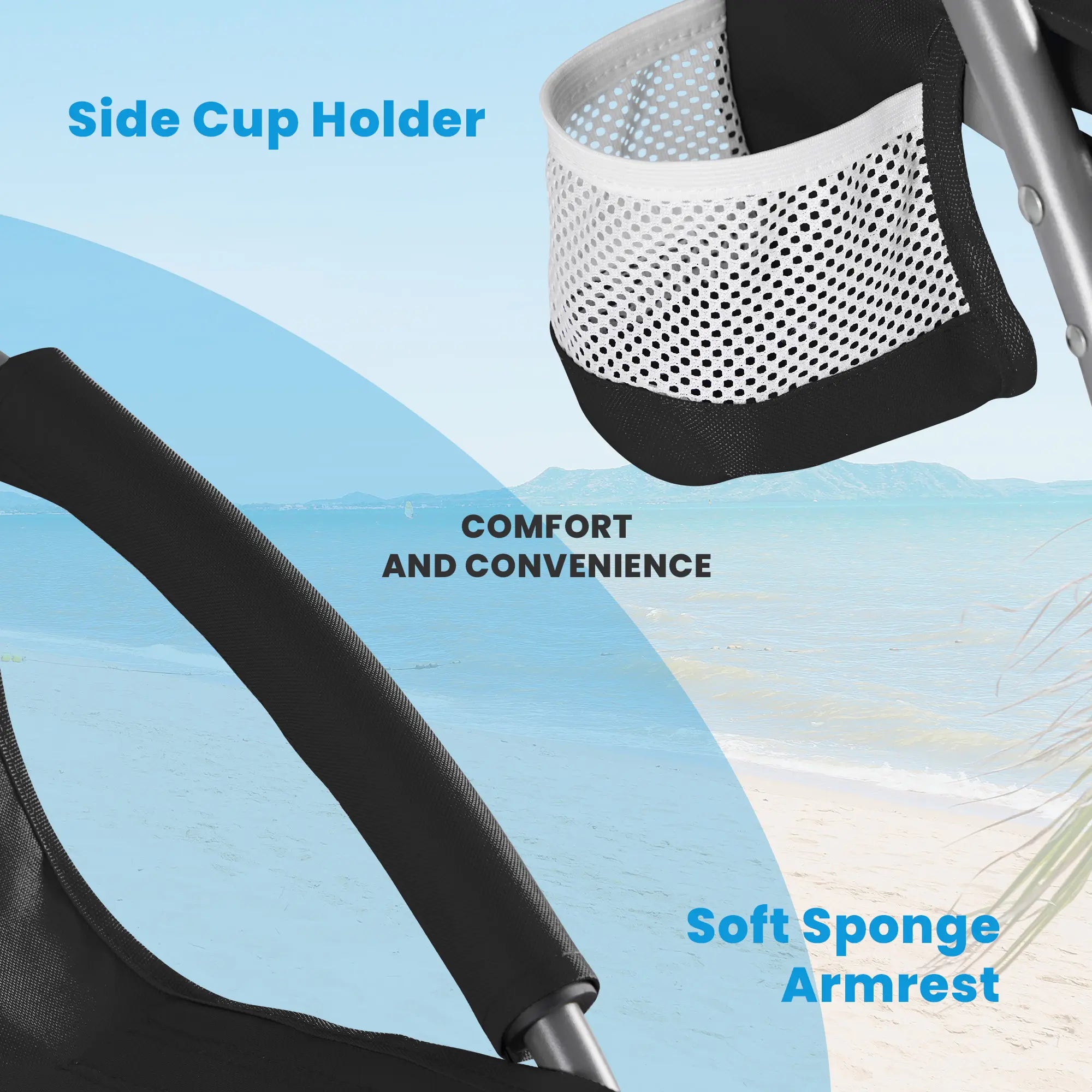 【Deals for You】Dumos Portable Folding Camping Chair, 250 LBS Weight Capacity, Mesh Breathable Back, Storage Pocket, Included Carrying Bag, for Hiking, Picnics, Camping Chairs,Summerwins