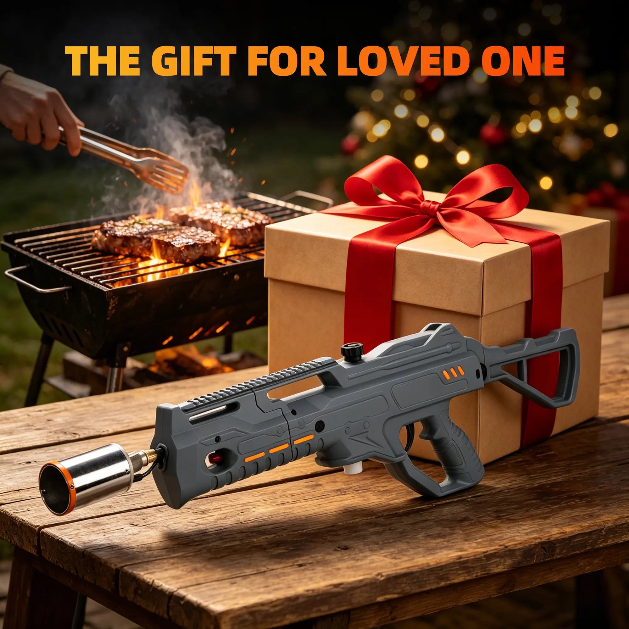 【Dealsforyoudays】Steelite Powerful Blow Torch Gun - Adjustable Flame, Detachable Portable Design, Lightweight Modular Tool for BBQ Campfire Starter, Kitchen Use, Father'S Day Gifts, Mens Gifts (Tank Not Included)