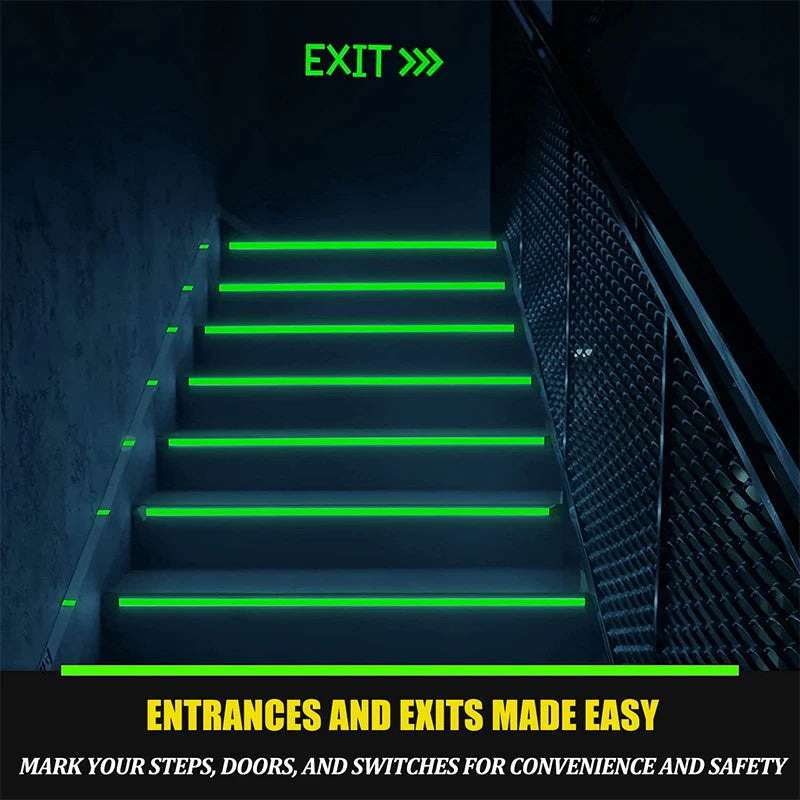 3M/5M Self-Adhesive Luminous Tape Night Vision Glow Stickers DIY Home Decoration Warning Fluorescent Safety Tapes for Party