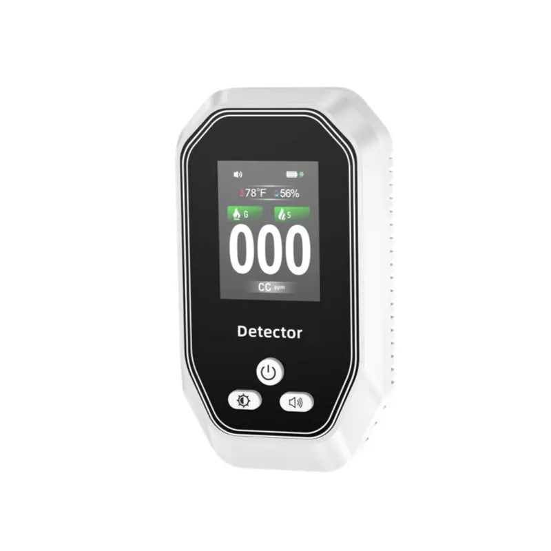 5-In-1 Smart Portable Detector with Temperature & Humidity Monitoring, Rechargeable Built-In Battery and Wall Plug, Accurate Sensor & Audio Feedback for Kitchen, Garage, Camping, Rvs, Apartments
