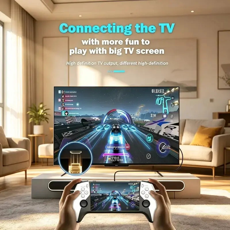 SF3500 Retro Handheld Game Console, Performance Upgrade, 5.5-Inch HD IPS Screen, Multiple Built-In Games, Classic Video Game Support with TV Connection, 14+ Emulators, 5-Hour Battery Life #GLOBAL PICKS