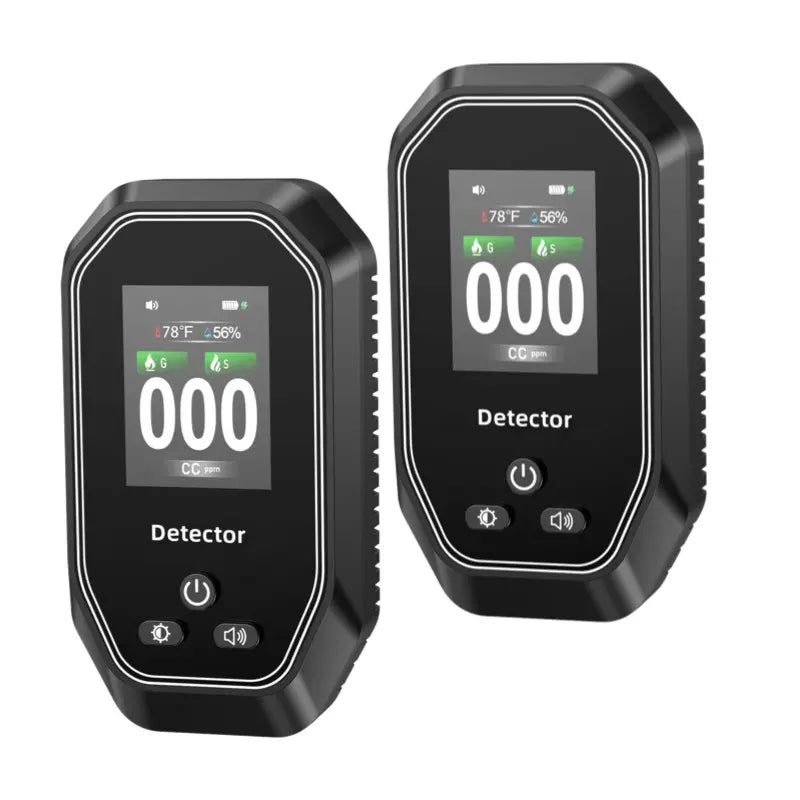 5-In-1 Smart Portable Detector with Temperature & Humidity Monitoring, Rechargeable Built-In Battery and Wall Plug, Accurate Sensor & Audio Feedback for Kitchen, Garage, Camping, Rvs, Apartments