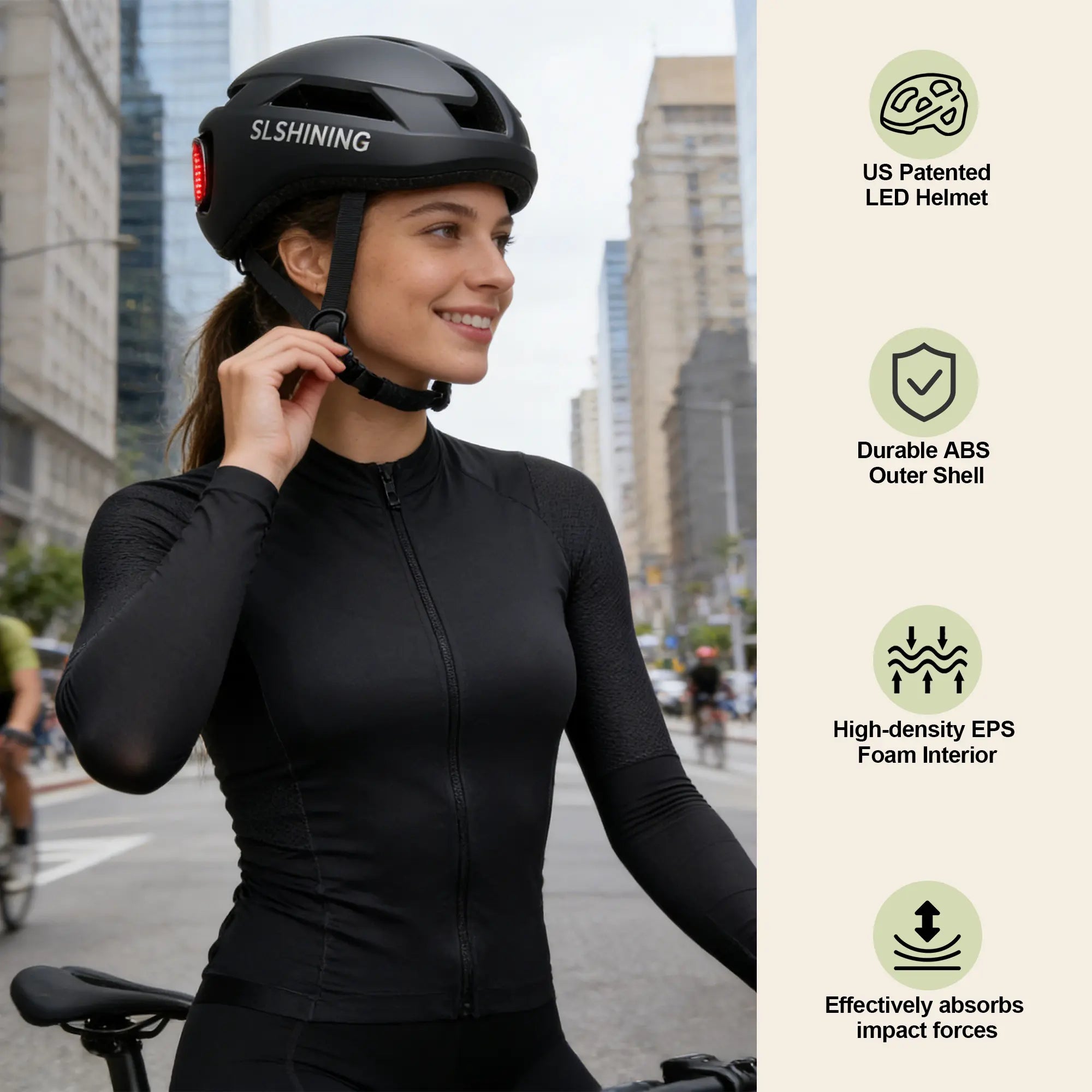 Protective Gear Holiday Gift LED Screen Bike Helmet with Bluetooth App Control, DIY Custom Display, Smart Turn Signal Light, CPSC Certified Bell Helmets for E-Bike Dirtbike & E-Scooter Skateboard and Skating Bicycle Helmets for Adult Teens
