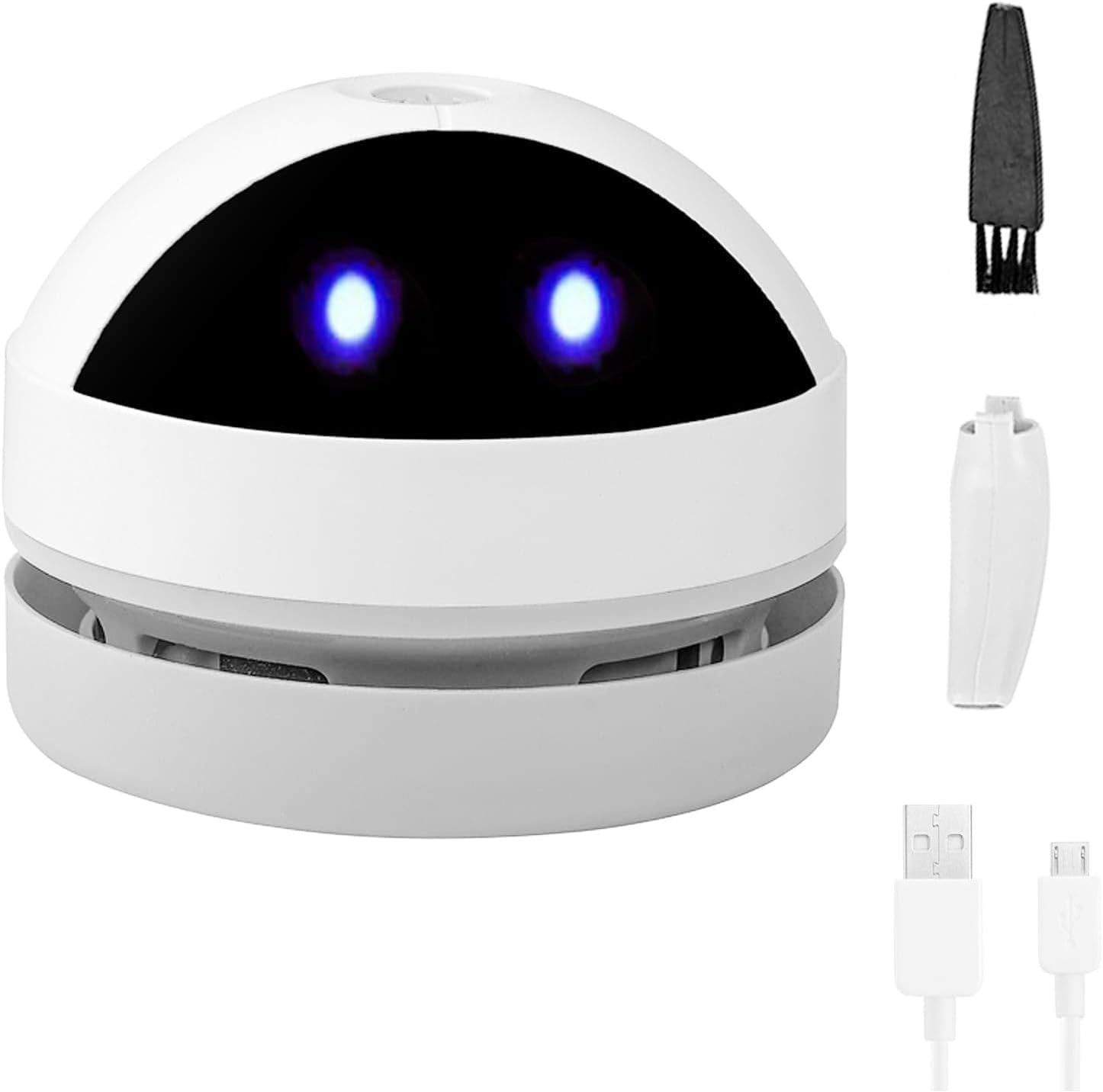 Desk Vacuum Cleaner, Low Noise USB Vacuum Cleaner for Desk, Mini Desktop Vacuum with 1200Mah Battery USB Charging 360° Suction for Pet Hair, Bread Crumbs