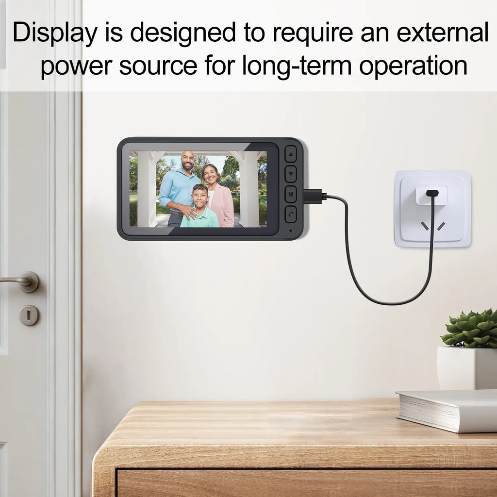 2026 Upgraded B01 Video Doorbell – No Wifi, No App, Indoor Monitor, Two-Way Talk, Night Vision & 400Ft Range