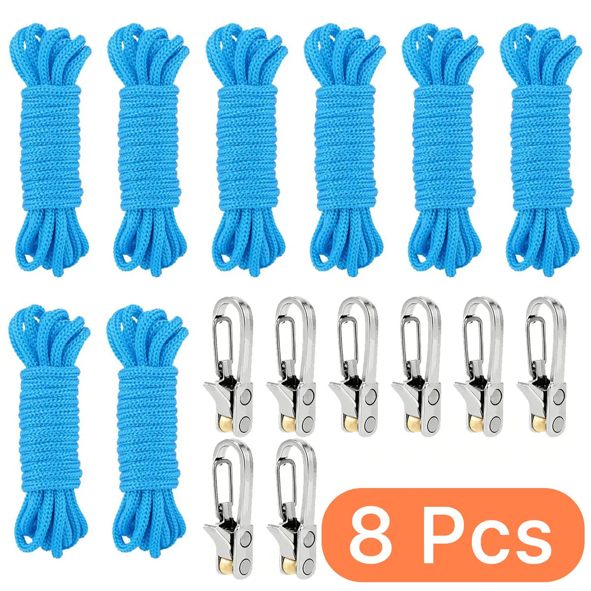 Fathersdaygift Rope Tightener & Guyline Tensioner - Heavy Duty Retractable Paracord with Alloy Carabiner Clip, Windproof Tie Downs for Camping Tent, Tarp & Hammock Setup Fathers Day Gifts