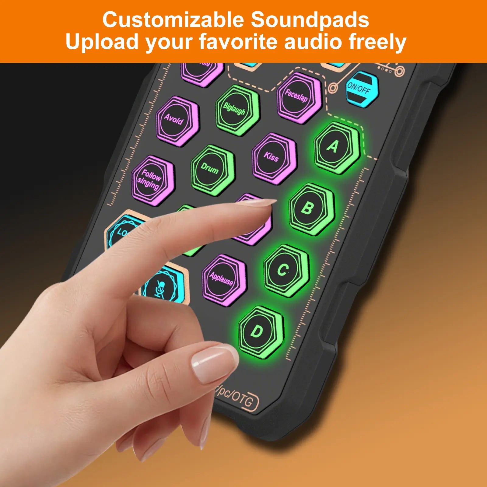 Hosabely SK9 PRO Portable Digital Voice with AI Noise Reduction, 4 Custom Sound Effects, One-Click Mute, AI Follow-Sing, Compatible with Iphone, Android, PC, PS5 for Streaming, Podcast, Gaming Audio Mic Summerwins