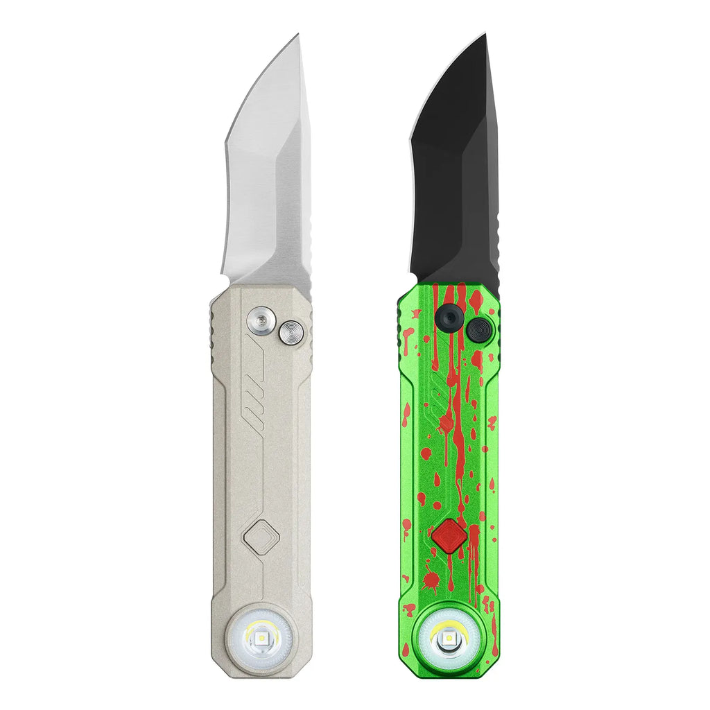 OKNIFE LK 2-In-1 EDC Knives & Gear - M390 Blade, USB-C Rechargeable Flashlight, Compact Utility Tool for Home, Camping, Everyday Carry