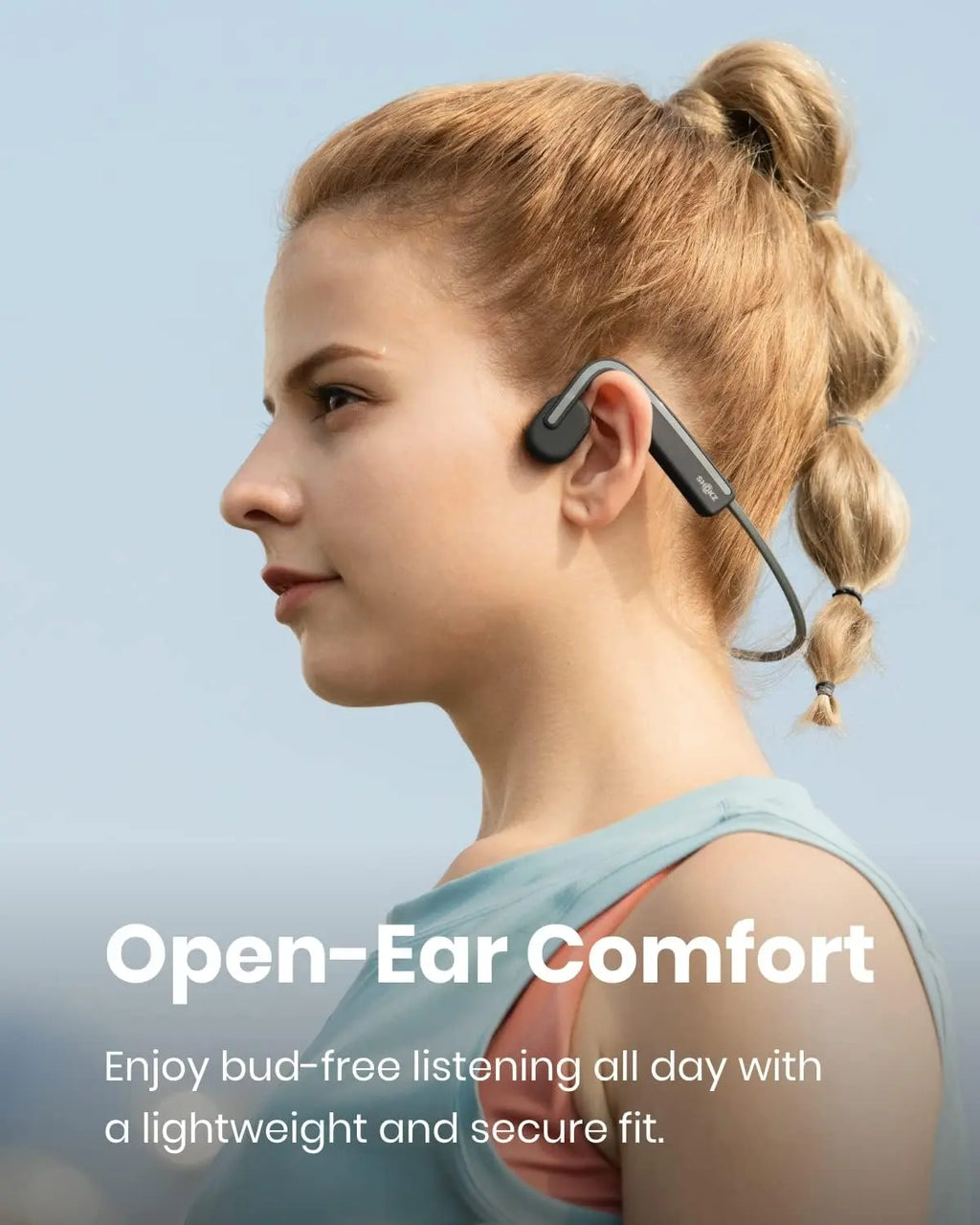 【Live Only】Shokz Openmove - Open-Ear Bluetooth Sport Headphones, Bone Conduction Wireless Earphones, Sweatproof for Running and Workouts