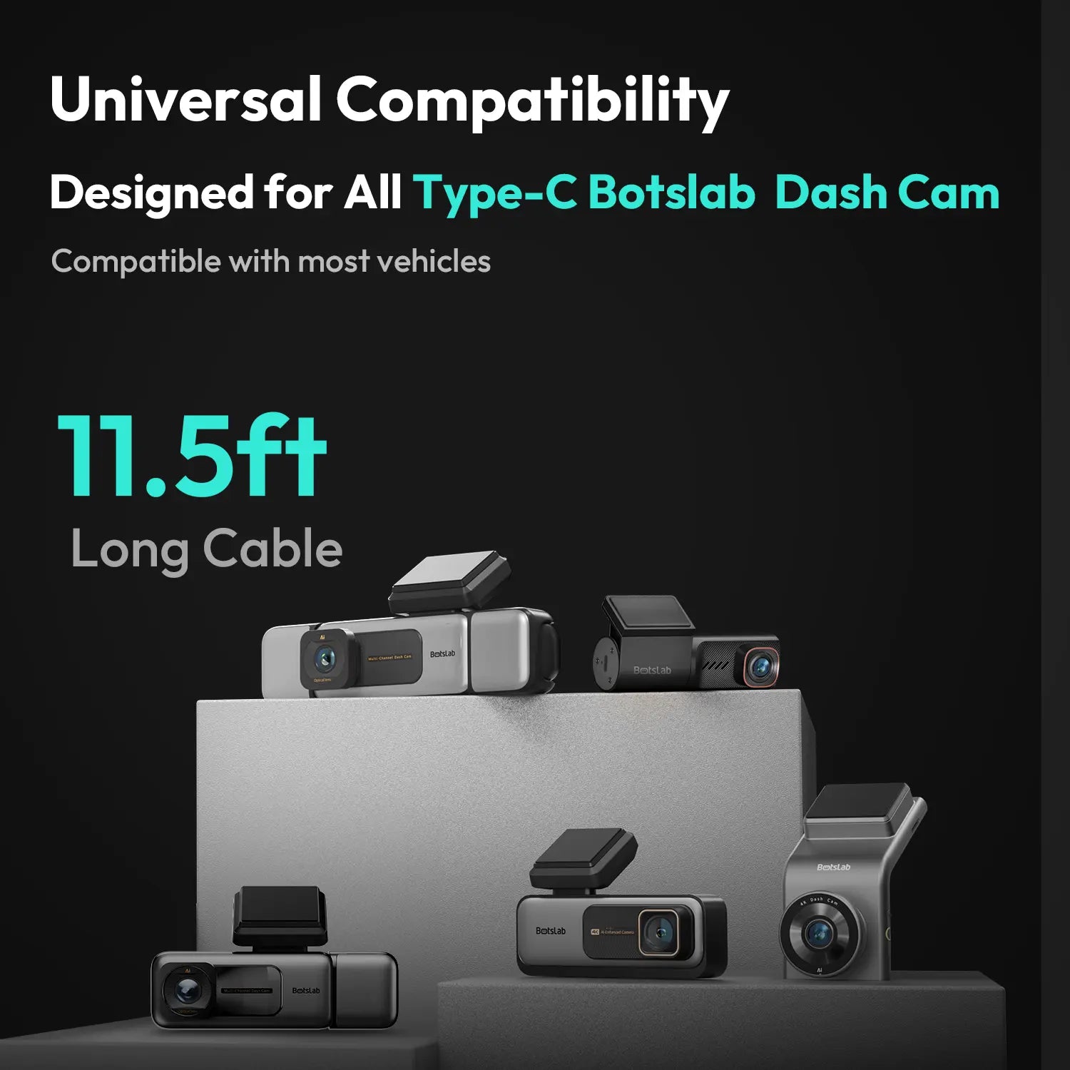 【Dealsforyoudays】Botslab Dash Cam OBD Hardwire Kit Type-C with 24H Parking Monitor, Car Dashcam, Dashcam Car Cameras