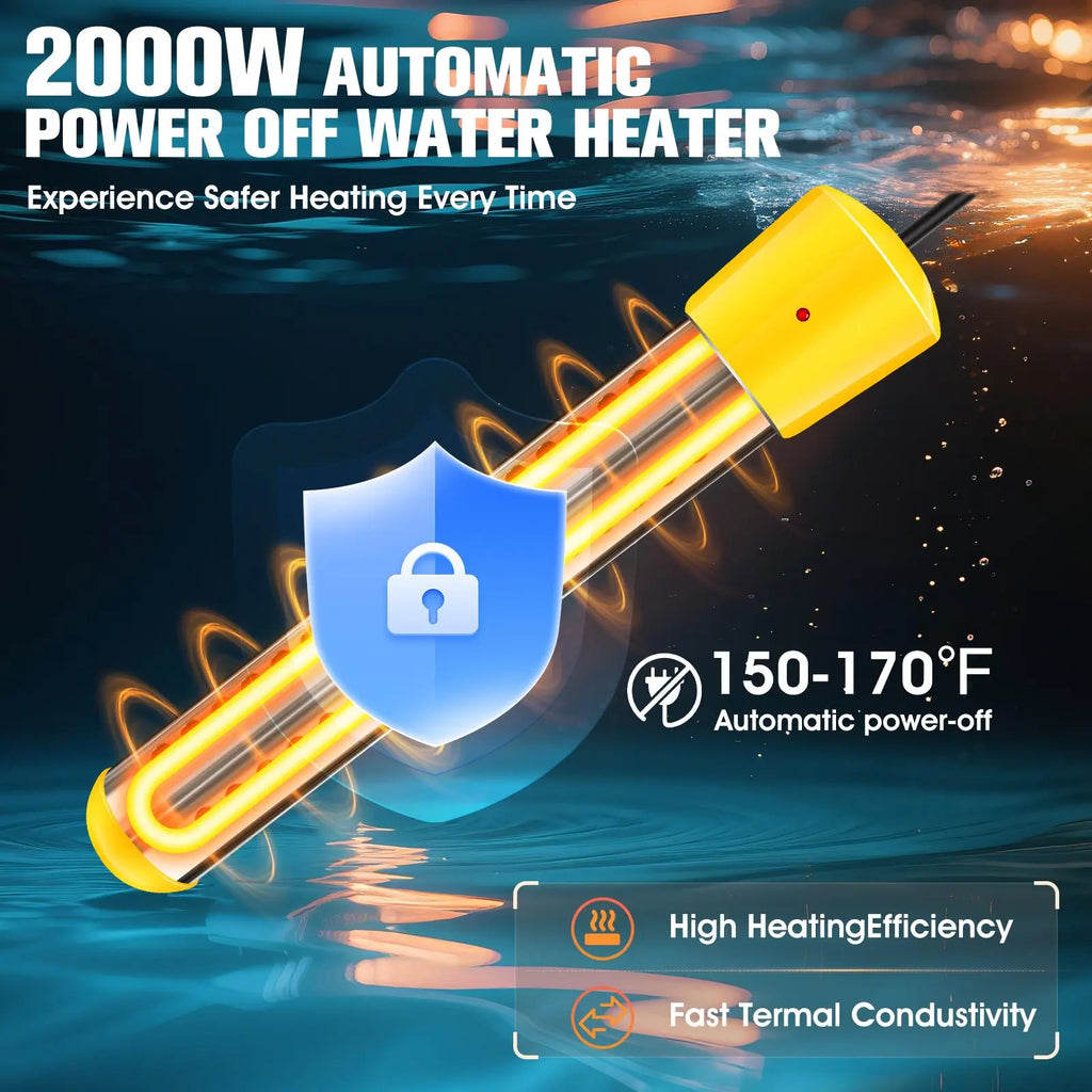 Starocean Portable Shower with Heater,Portable Shower for Camping with 2000W Auto-Off Heater,4 Spray Modes,Lasting 140 Mins,Led Display,Portable Shower Pump,Outdoor Shower for Camping,Hiking,Travel,Car,Pet
