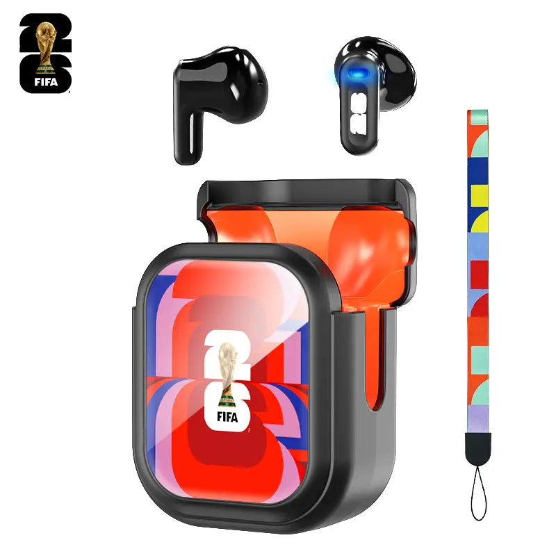 2026 FIFA World Cup Wireless Bluetooth 6.0 Earphones,Ipx5 Waterproof, Built in Microphone, Gaming Audio Calls Earbuds Suitable for Office, Sports, Study