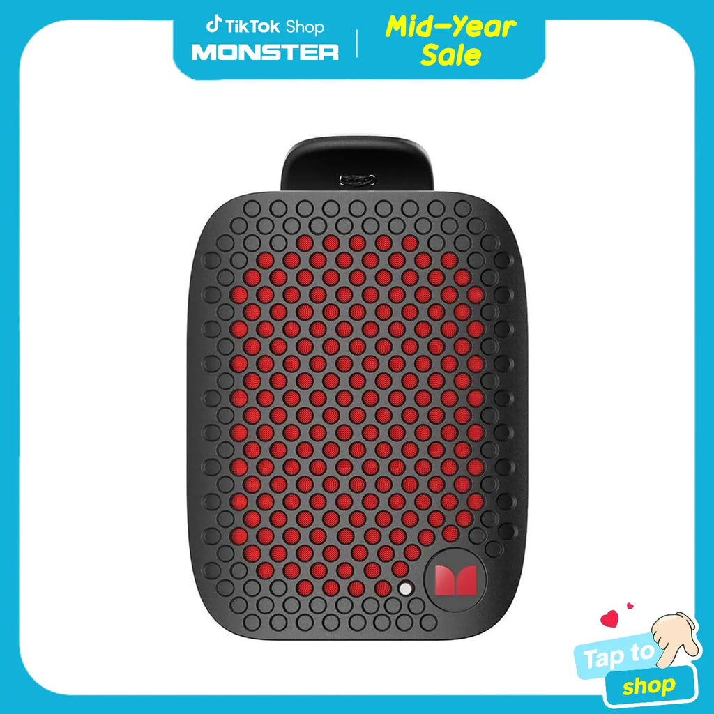 Monster Blaster Micro Wearable Bluetooth Speaker, Clip-On Wireless Speaker for Hands-Free Calls and Music, Small Portable Speaker for Workout, Cycling, Running, TWS Pairing, IPX7 Waterproof - Summerwins - Dealsforyoudays