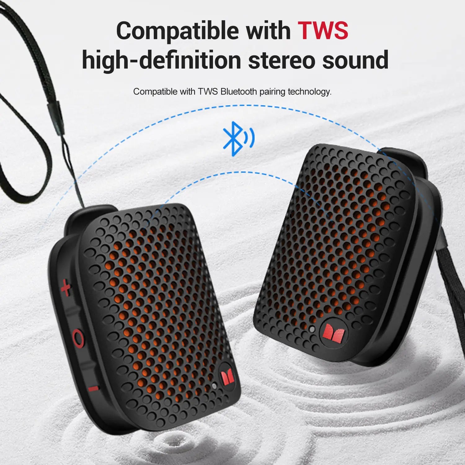 Monster Blaster Micro Wearable Bluetooth Speaker, Clip-On Wireless Speaker for Hands-Free Calls and Music, Small Portable Speaker for Workout, Cycling, Running, TWS Pairing, IPX7 Waterproof - Summerwins - Dealsforyoudays