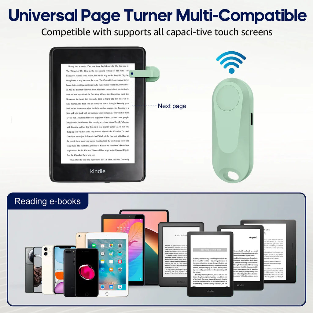 [Dealsforyoudays] DATAFY Floor Stand Kindle Holder with Remote Page Turner Set, Hands-Free Reading Accessories for Kindle Paperwhite Oasis Scribe Kobo, Adjustable Tablet Holder with Wireless Page Turner Clicker for Bed Reading