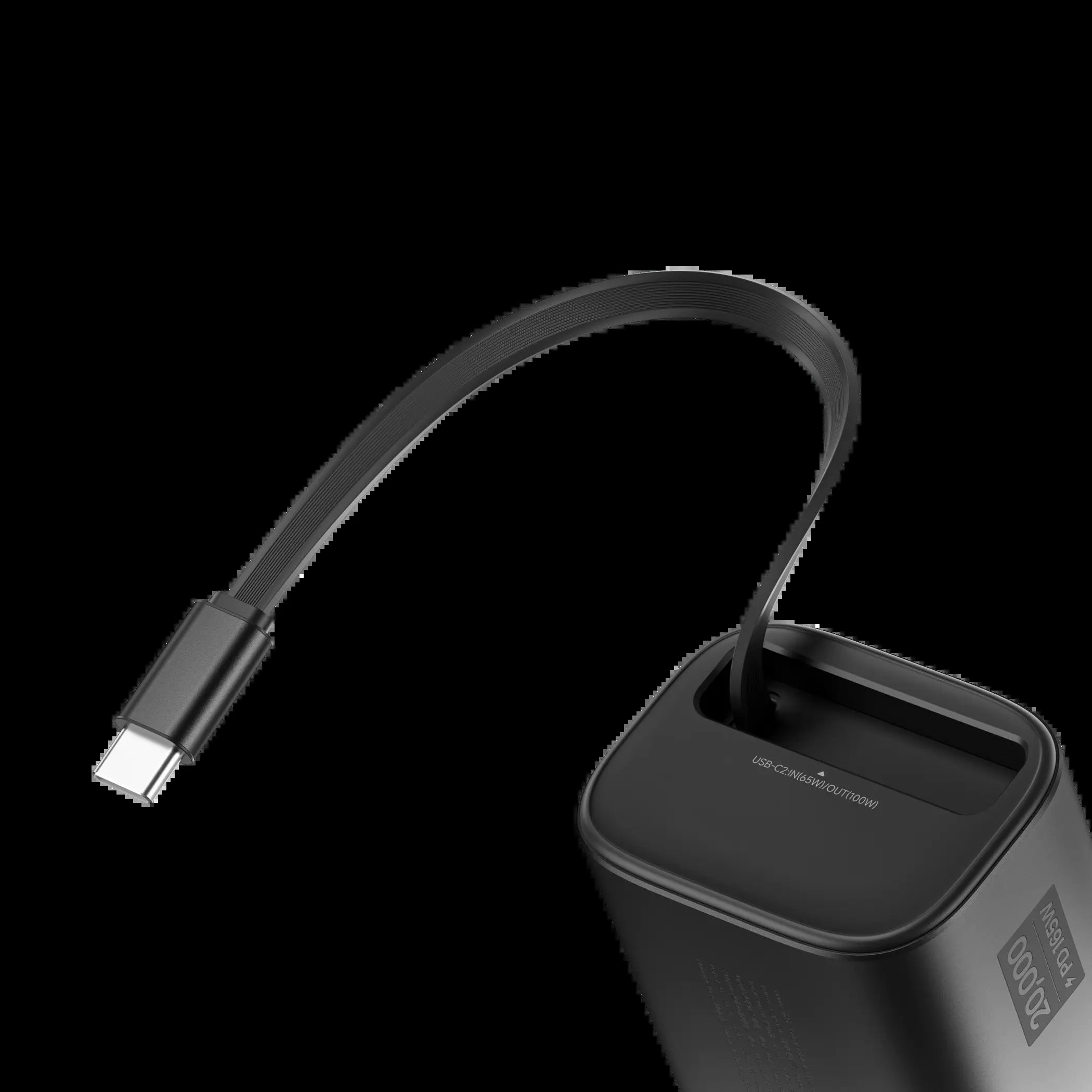 SHARGE Hypertower 165W Laptop Power Bank with Built-In Cable 165W Total Output 20000Mah Power Bank 3-Port Fast Charging, Smart Digital Display, High Capacity External Battery Pack for Laptop, Iphone 17