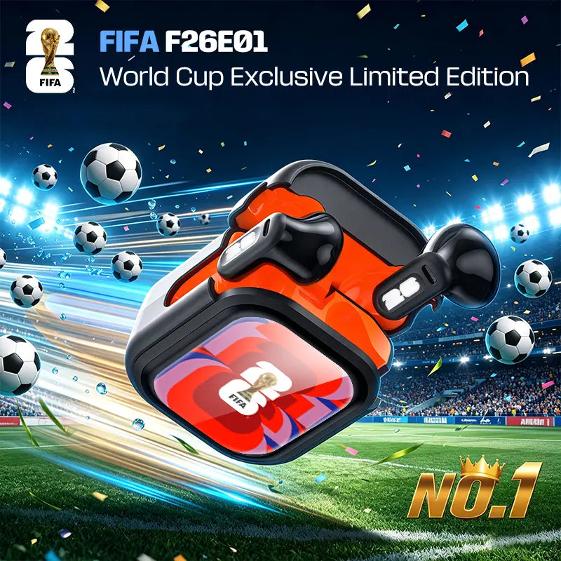 2026 FIFA World Cup Wireless Bluetooth 6.0 Earphones,Ipx5 Waterproof, Built in Microphone, Gaming Audio Calls Earbuds Suitable for Office, Sports, Study