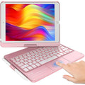 Touchpad Keyboard Case for Ipad 9Th/8Th/7Th 10.2 Inch, Backlit Trackpad Keyboard, 360?Rotatable Case with Keyboard for Ipad 9Th/8Th/7Th Gen, with Pencil Holder (Rose )