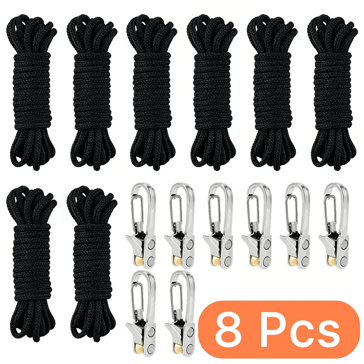 Fathersdaygift Rope Tightener & Guyline Tensioner - Heavy Duty Retractable Paracord with Alloy Carabiner Clip, Windproof Tie Downs for Camping Tent, Tarp & Hammock Setup Fathers Day Gifts