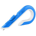Slice Box Cutter - Sky Blue with Hook-Shaped Handle & Retractable Finger-Friendly Ceramic Blade for Safer Package Opening