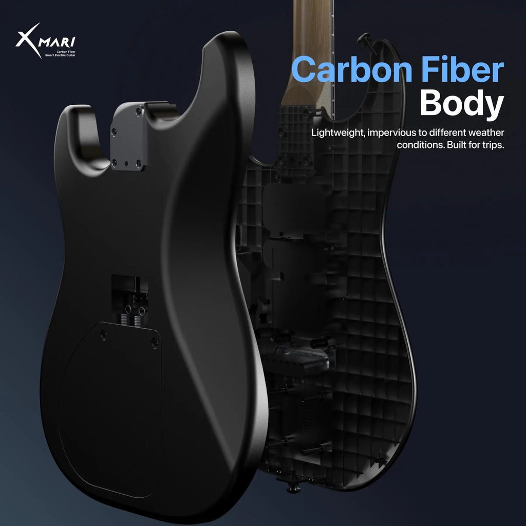 【Zero-Gear Rocker】Xmari Smart Electric Guitar with Built-In DSP Effects, 4 Presets, USB-C OTG Recording, Headphone Output, Alnico Pickups W/Coil Split, Carbon Fiber Body, Gig Bag, Strap, Cable & Picks 24-Hour Shipping 2-Year Warrant Dealsforyoudays
