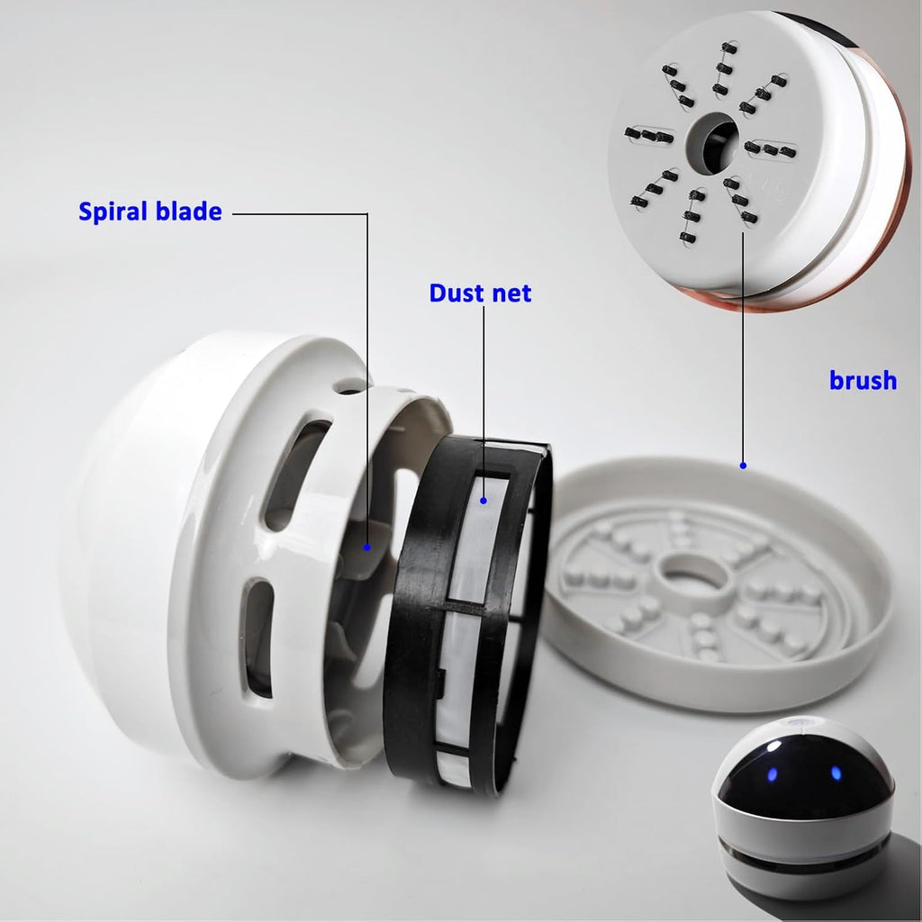 Desk Vacuum Cleaner, Low Noise USB Vacuum Cleaner for Desk, Mini Desktop Vacuum with 1200Mah Battery USB Charging 360° Suction for Pet Hair, Bread Crumbs