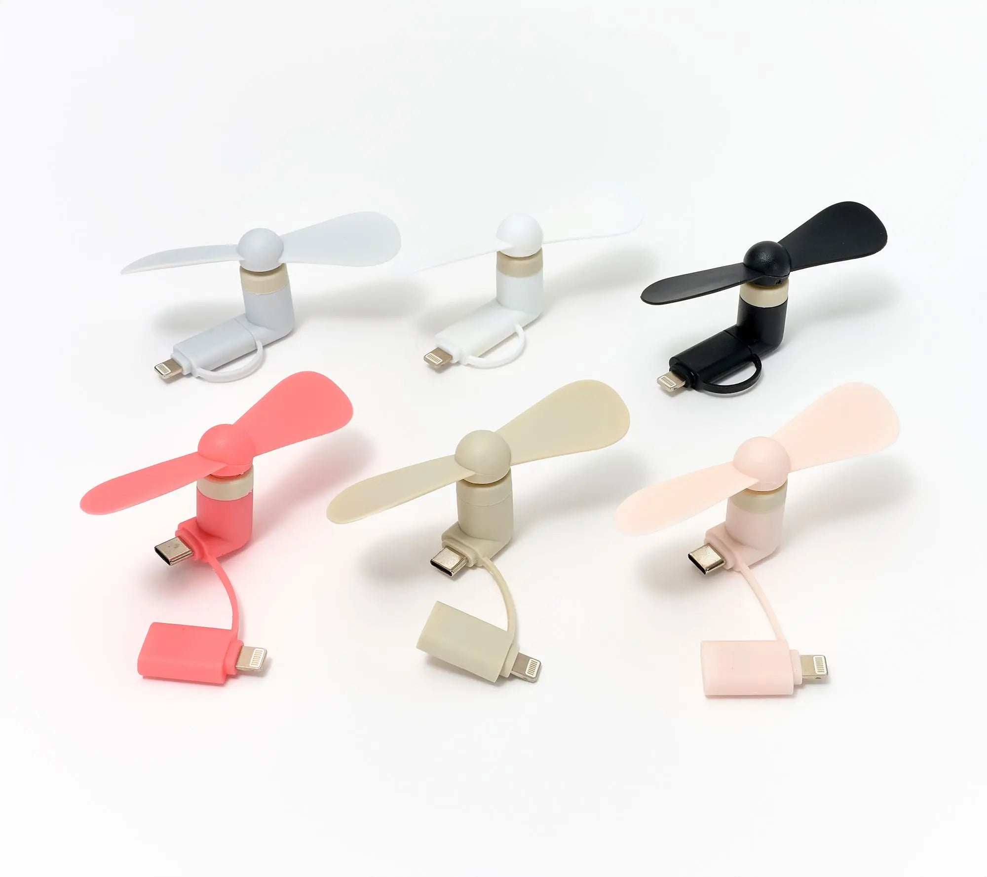 Pop Sonic 6-Pack Mini Cell Phone Powered Travel Fans