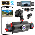 Whatook 4 Channel 360° 4K Ultra HD Dash Cam with 3.5" Display Wifi APP Control G-Sensor Voice Control Night Vision 24H Parking Mode 64GB SD Card Included