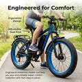 Orzel K17 Electric Bike for Adults with 2000W Peak Dual Motor, 48V 25Ah (1000Wh) Battery Electric Bike,Maximum Load（150Kg） 26'' X 4'' Fat Tire Ebike, 30+MPH Speed, Cruise Control, with Fenders, Rear Rack
