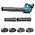 Seesii 40V Cordless Leaf Blower with 680CFM/210MPH Brushless Motor, 2X 4000Mah Batteries & 2 Chargers, Variable Speed & Turbo Button for Lawn Care & Debris Removal