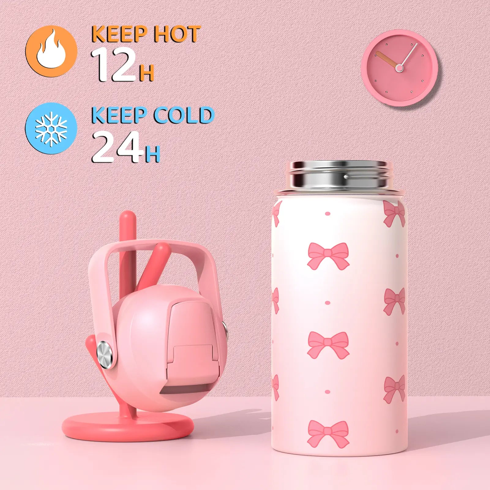 SIMILOVE Girls School Backpack Set - Includes 14Oz Insulated Water Bottle, Lunch Bag & Pencil Case, Ideal for Teens' School Party Gift Supplies