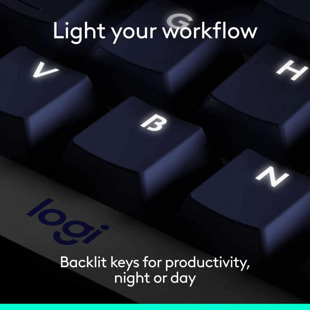 Logitech Alto Keys K98M Full-Sized Durable Multi-Device Bluetooth Mechanical Keyboard, Customizable Switches, Vibration-Absorbing Gasket, Illuminated Backlit Keys, USB-C Charging, for PC, Mac Laptops, Bluetooth Keyboards, Full-Sized Mechanical Keyboards
