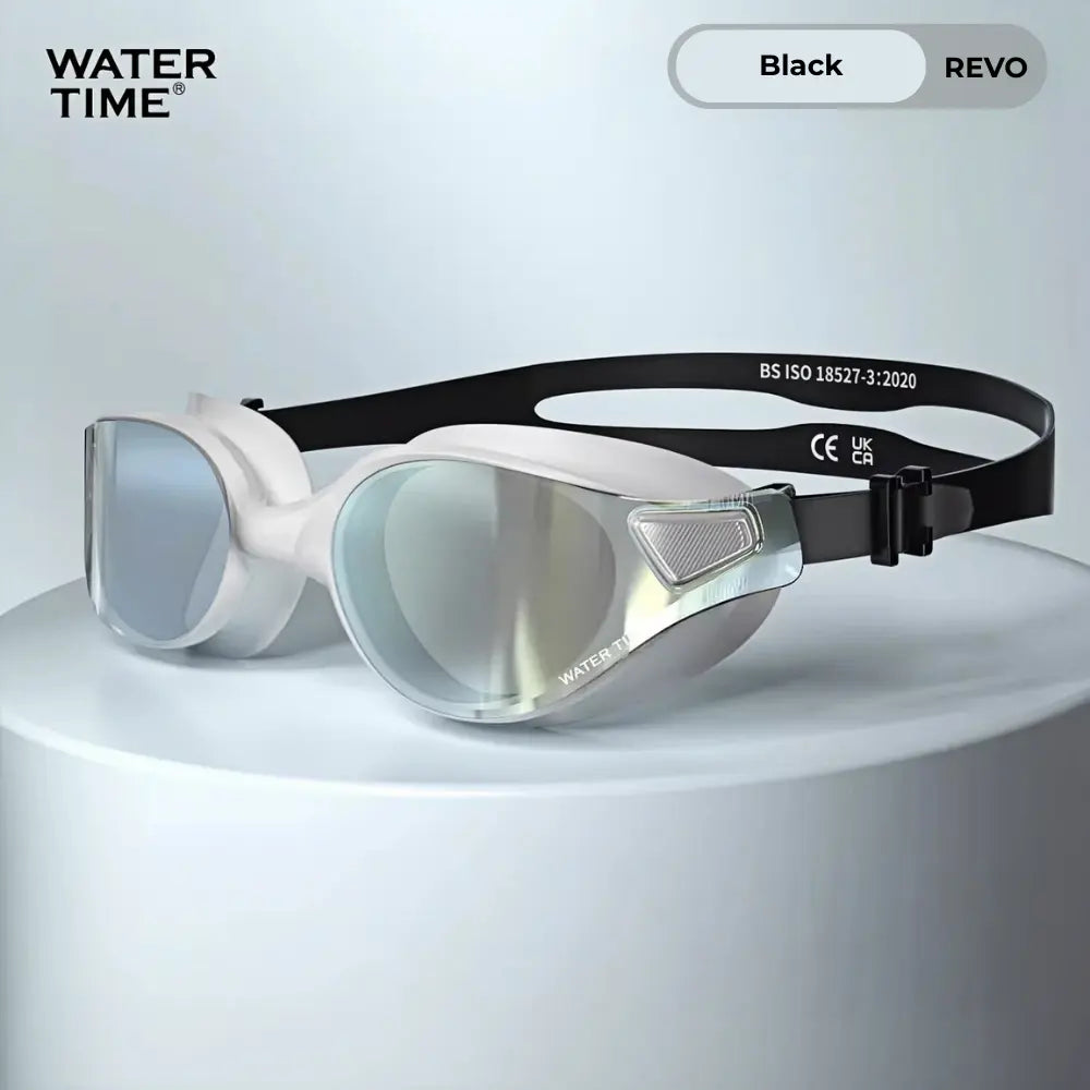 WATERTIME Wide View Swim Goggles for Adults - Anti-Fog Pool Goggles with Soft Silicone Seal, Adjustable Strap, Swim Glasses