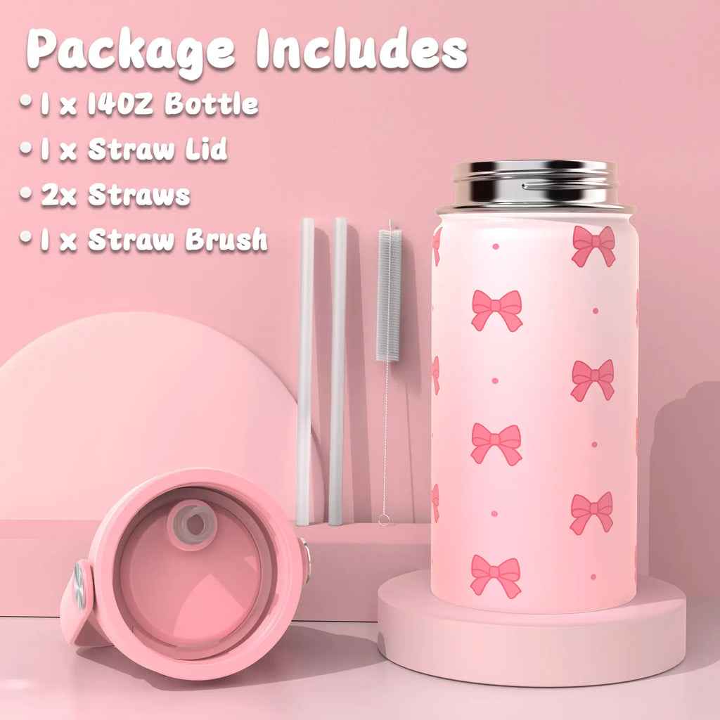 SIMILOVE Girls School Backpack Set - Includes 14Oz Insulated Water Bottle, Lunch Bag & Pencil Case, Ideal for Teens' School Party Gift Supplies