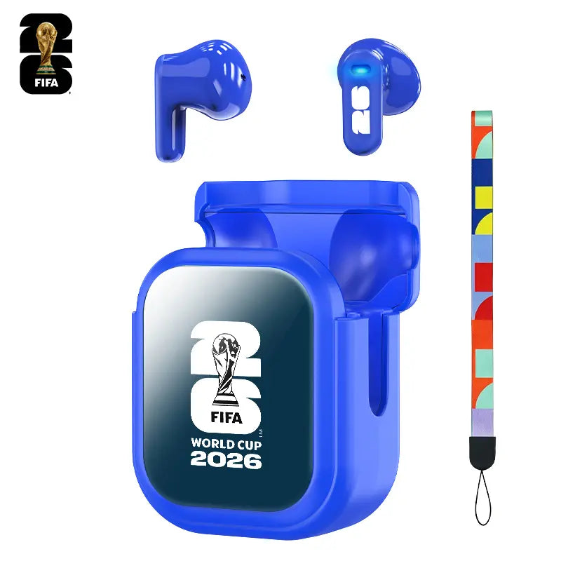 2026 FIFA World Cup Wireless Bluetooth 6.0 Earphones,Ipx5 Waterproof, Built in Microphone, Gaming Audio Calls Earbuds Suitable for Office, Sports, Study