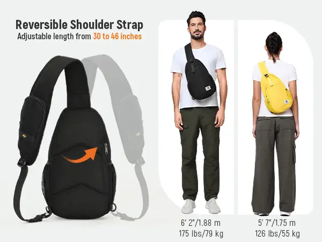SKYSPER Sling Bag RFID Cross Body Bag Recycled Crossbody Backpack Travel Daypack