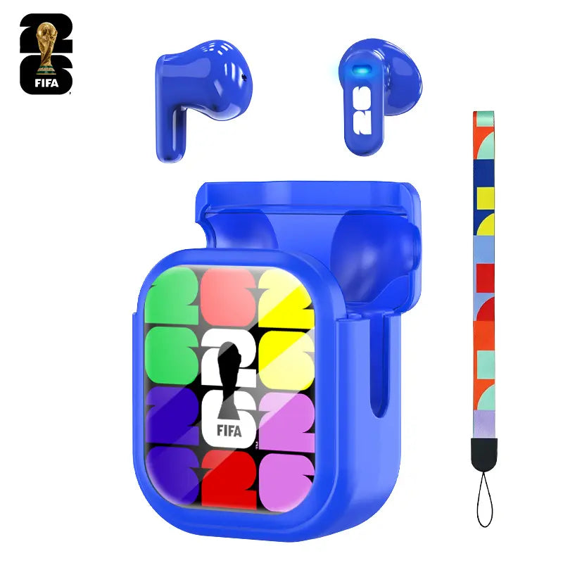 2026 FIFA World Cup Wireless Bluetooth 6.0 Earphones,Ipx5 Waterproof, Built in Microphone, Gaming Audio Calls Earbuds Suitable for Office, Sports, Study