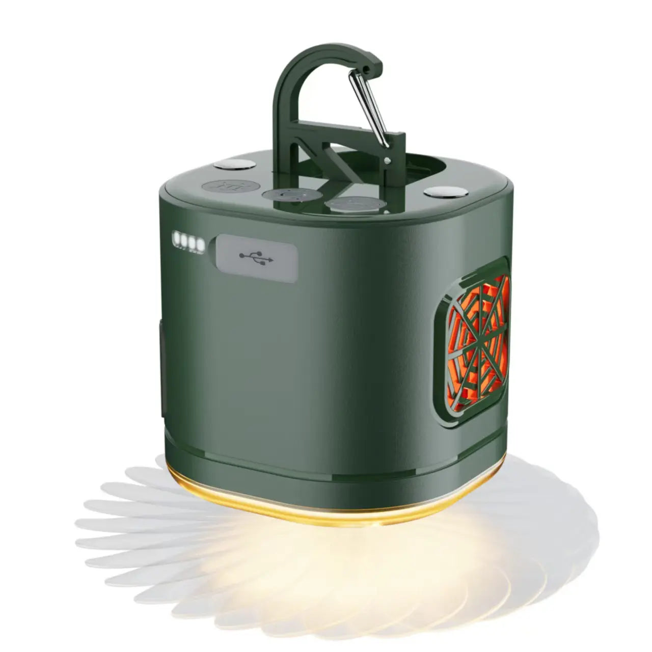 UOYGAO Portable Camping Lantern with Fan, USB Rechargeable Outdoor Light with Mosquito Repellent, Hanging Emergency Worklight and Power Bank for Hiking, Outdoor Camping Lights